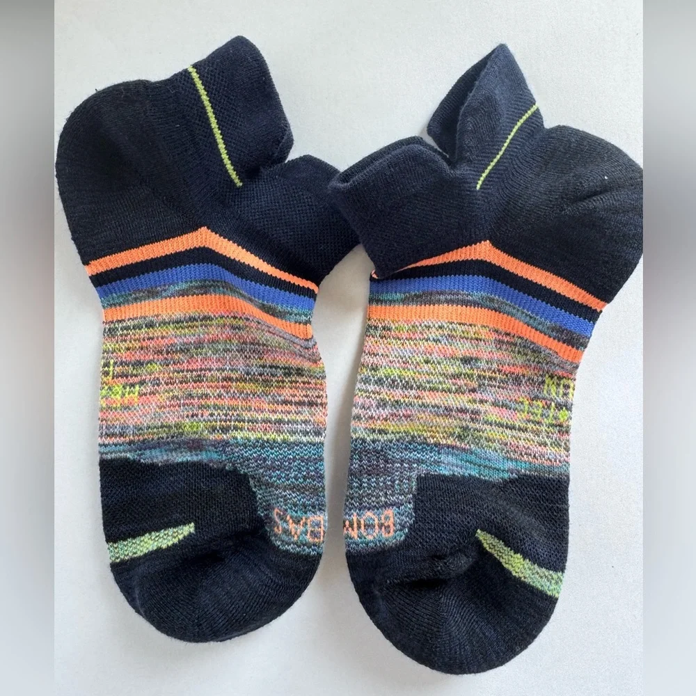 Bombas Run Ankle Socks NEW Navy Womens Active Athletic Medium
